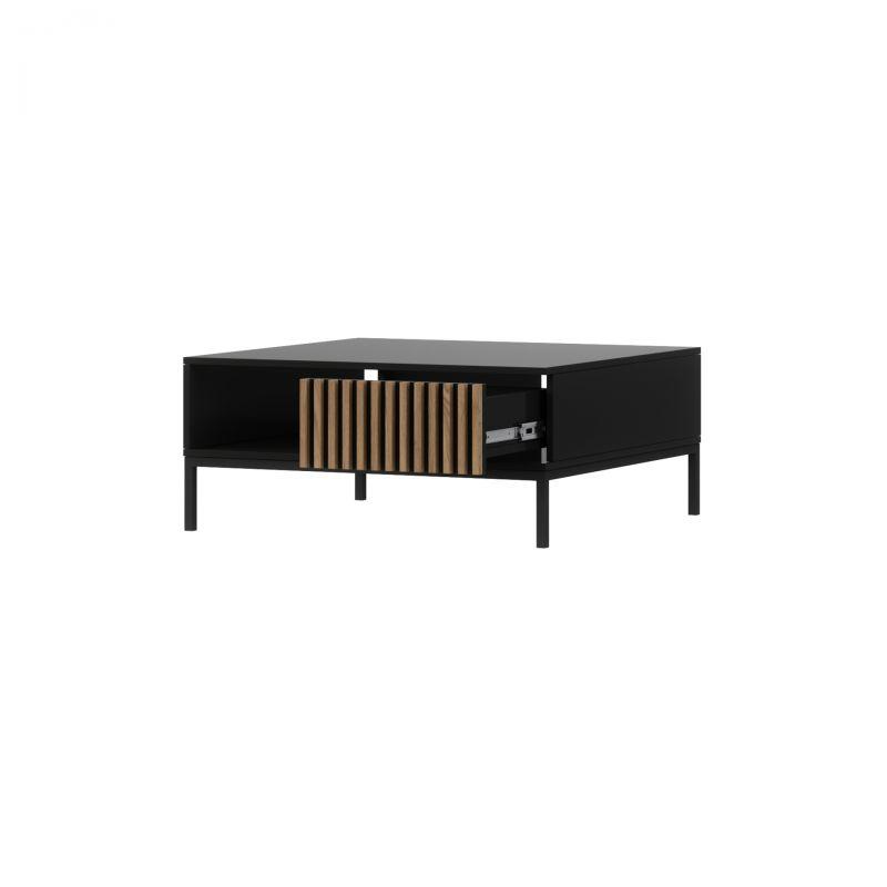 Meorati 80 Stolik Czarny/Dąb Artisan Moderní Černá 80x35x80