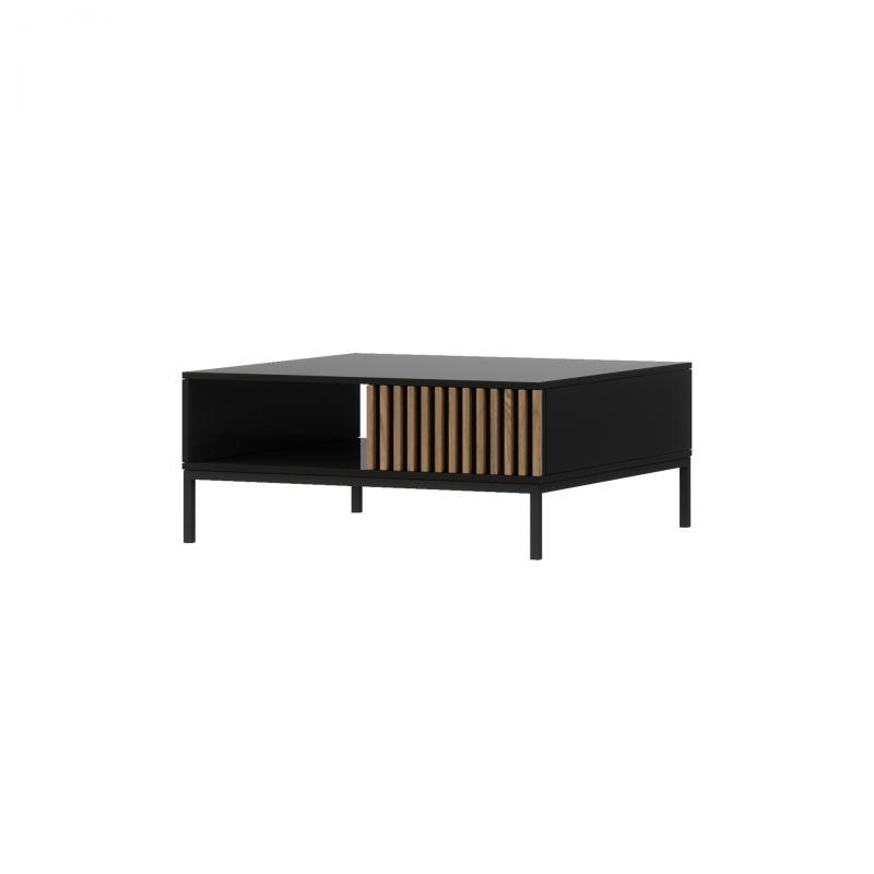 Meorati 80 Stolik Czarny/Dąb Artisan Moderní Černá 80x35x80