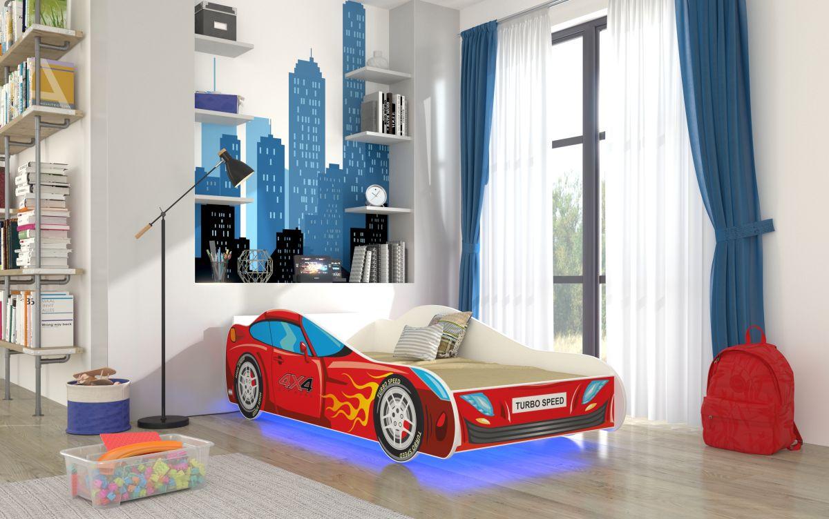 Jednolůžko Car 4x4 v detailech