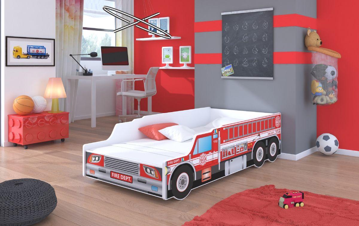 Postel s matrací HASIČI - zajímavý design