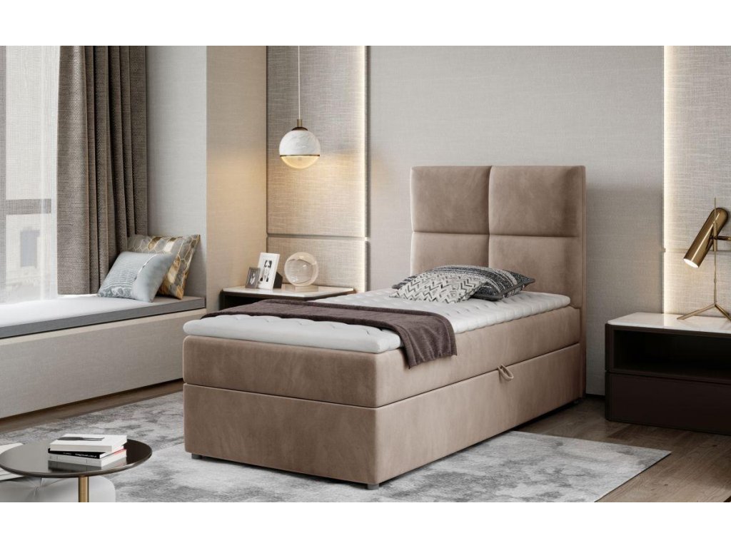 Jednolůžko boxspring RIVIA - Monolith 09