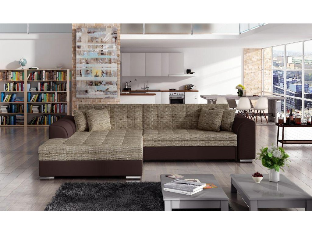 Rohová sedací souprava SORENTO - Berlin 3/Soft Eko kůže 66 - Levý roh