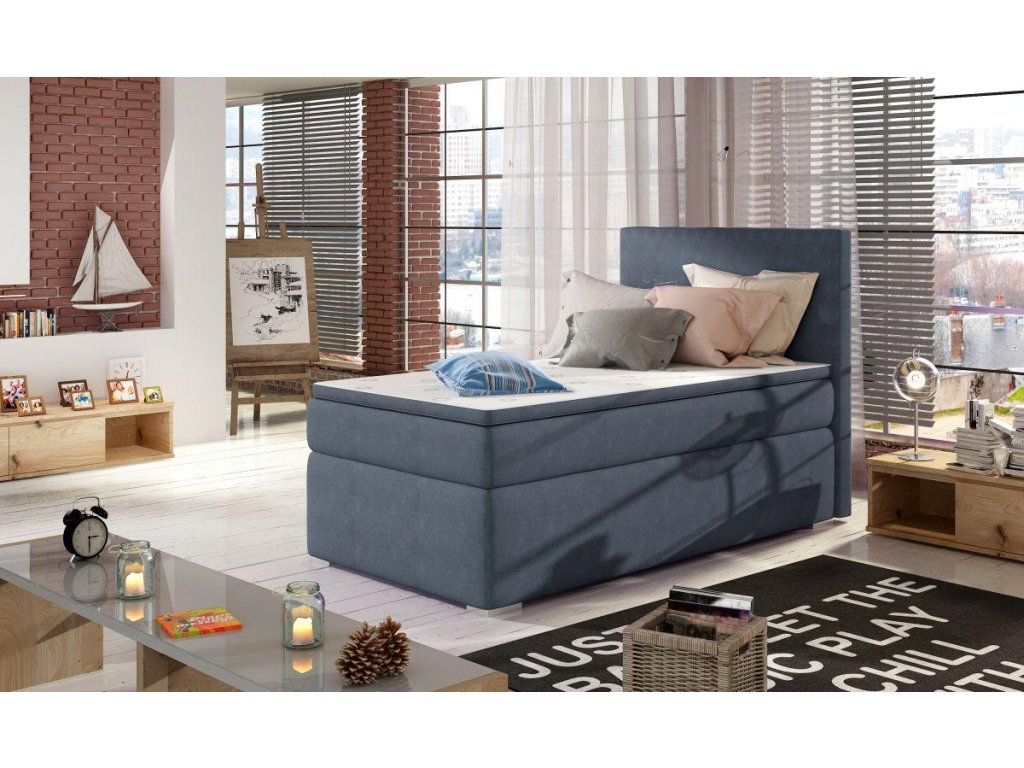 Postel boxspring ROCCO - Soro 76 - 90x200cm - Levé otevírání