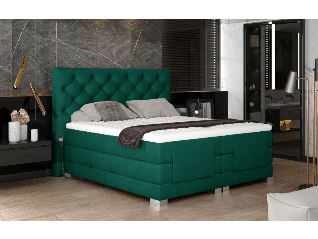 Dvoulůžko boxspring CLOVER - Monolith 37-140x200cm