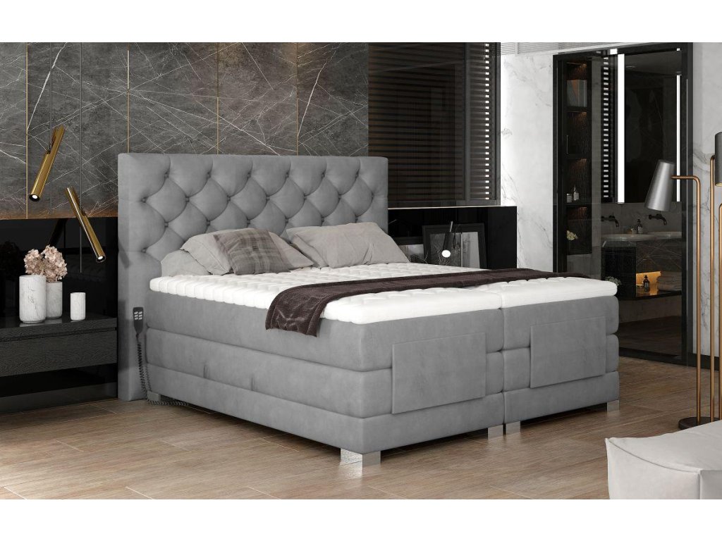 Dvoulůžko boxspring CLOVER - Monolith 84-160x200cm