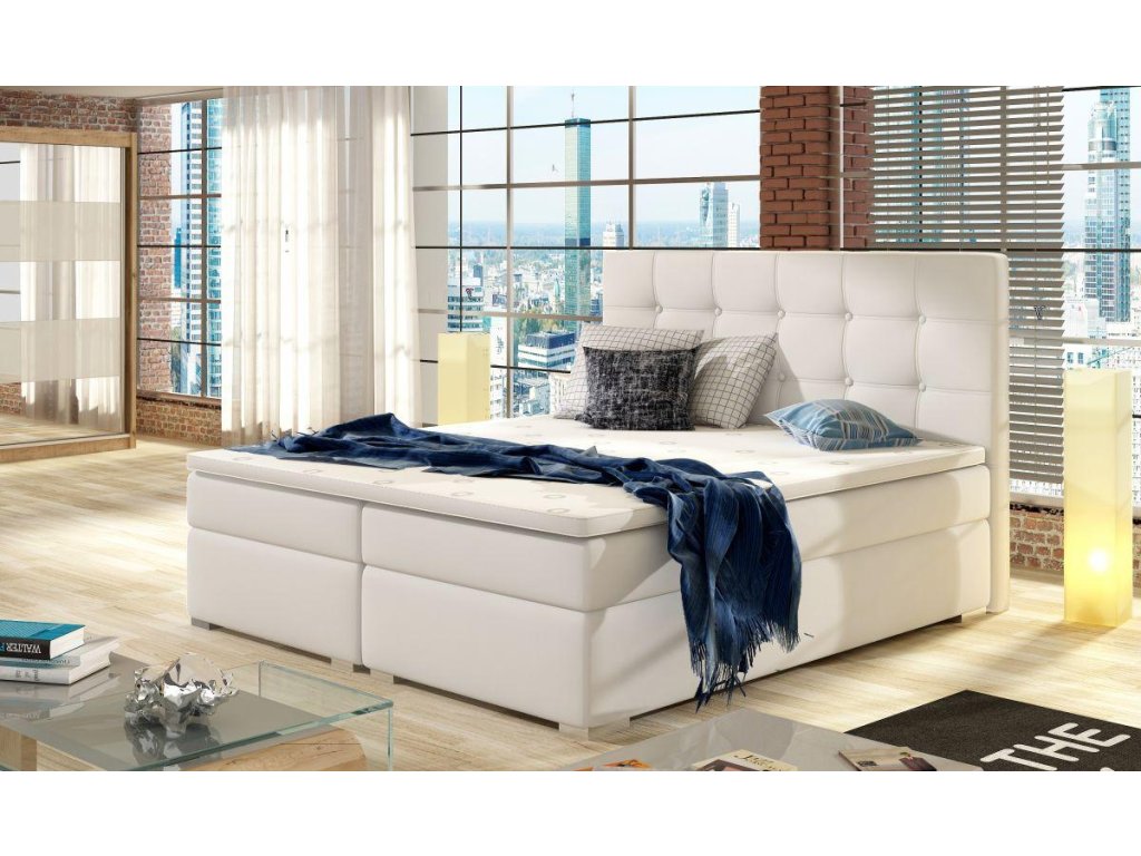 Postel boxspring INEZ - 140x200cm - Soft Eko kůže 17