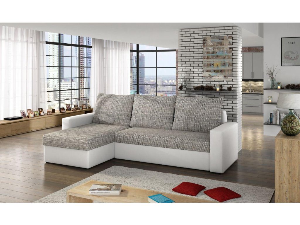 Rohová sedací souprava LIVIO - Berlin 01/Soft Eko kůže 17 - Univerzální