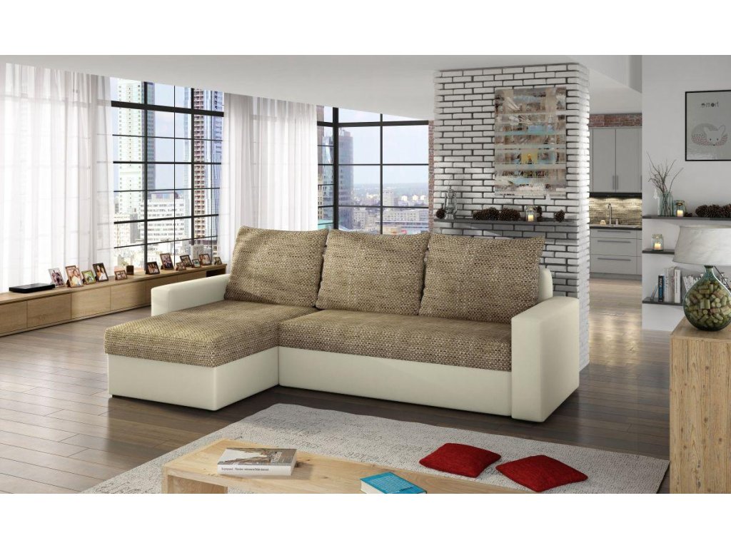 Rohová sedací souprava LIVIO - Berlin 03/Soft Eko kůže 33 - Univerzální