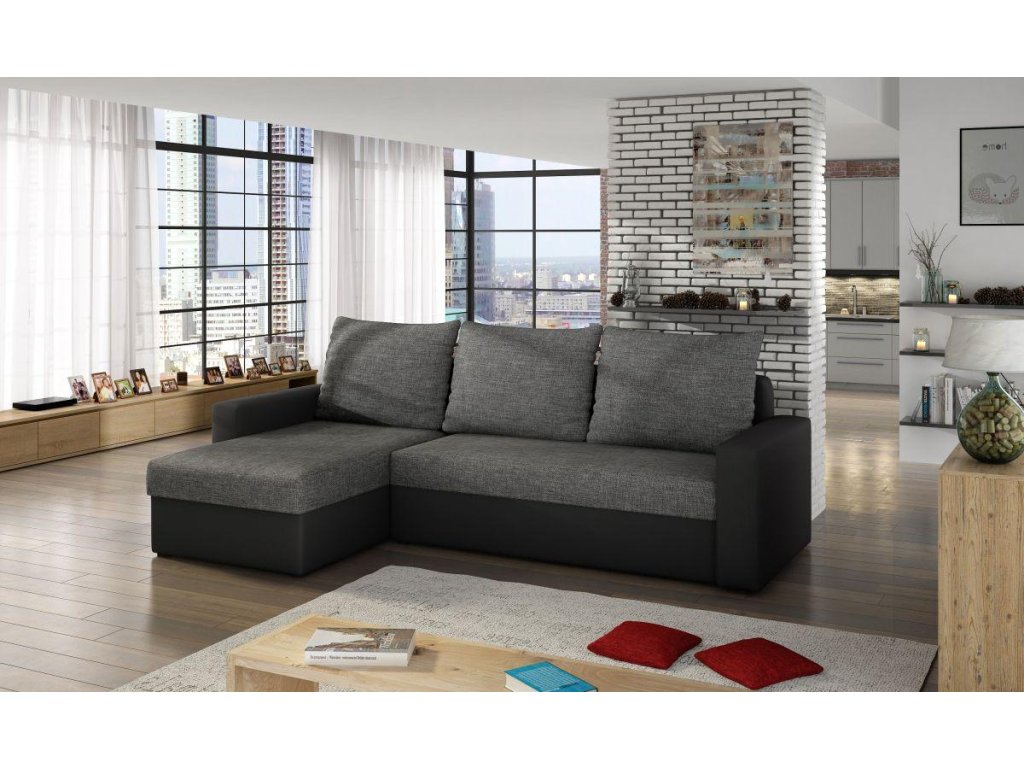 Rohová sedací souprava LIVIO - Sawana 05/Soft Eko kůže 11 - Univerzální