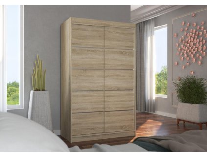 Posuvná skříň BENISSO - Sonoma - šířka 120cm