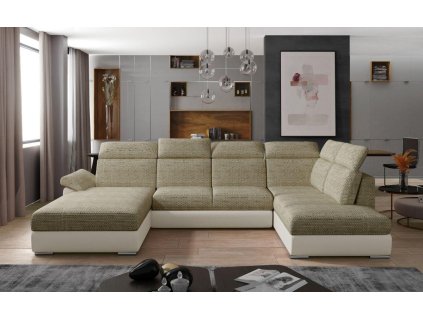 Rohová sedací souprava EVANELL - Berlin 3/ Soft Eko kůže 33 - levý roh