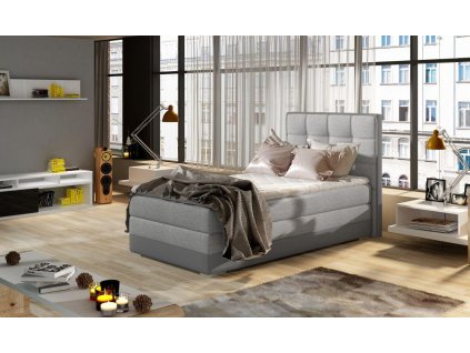 postel boxspring ASTER, 90x200cm, Sawana 21/Soft Eko kůže 29, pravá strana