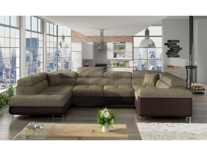 Rohová sedací souprava LETTO - Berlin 3/ Soft Eko kůže 66, levý roh