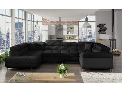 Rohová sedací souprava LETTO - Sawana 14/ Soft Eko kůže 11, levý roh