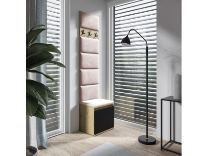 Předsíňová stěna EMI 07 - Artisan / Černá