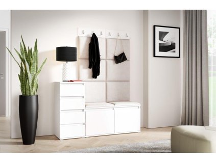 Předsíňová stěna EMI 34 - Bílá,