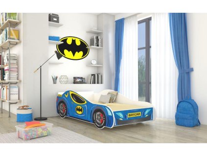 Postel s matrací BATCAR - Modrá - 80x160cm