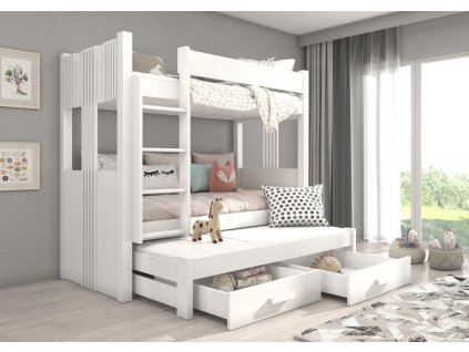 Patrová postel ARTEMA - Bílá- 200x90 cm