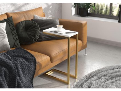 StoleknanotebookSPARK-Zlatá/Bílá-40x62x30cm