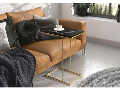 StoleknanotebookDRU-Zlatá/Černá-30x62x30cm