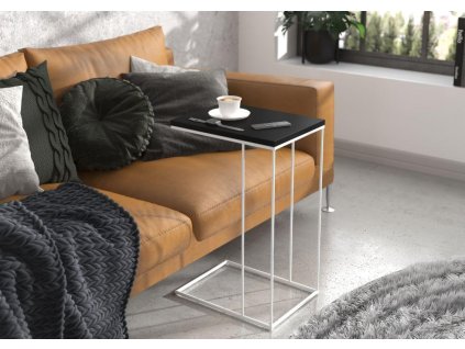 StoleknanotebookDRU-Bílá/Černá-30x62x30cm