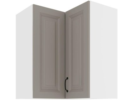 kuchyňská linka STILO - Claygrey MAT / Bílá - 60 horní roh (60x60 GN-72 2F (90°))