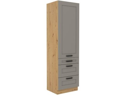 Kuchyňská linka LUNA - Claygrey / Artisan - 60 potravinová skříň (60 DKS-210 3S 1F)