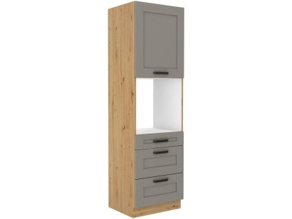 Kuchyňská linka LUNA - Claygrey / Artisan - 60 na troubu + šuplíky (60 DPS-210 3S 1F)