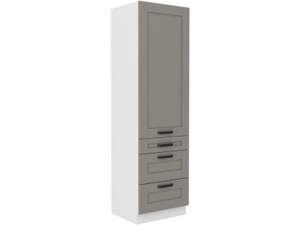 Kuchyňská linka LUNA - Claygrey / Bílá - 60 potravinová skříň (60 DKS-210 3S 1F)