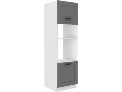 Kuchyňská linka LUNA - Dustgrey / Bílá - 60 na troubu a mikrovlnku (60 DPM-210 2F)