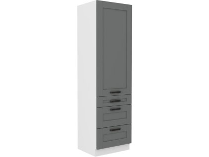 Kuchyňská linka LUNA - Dustgrey / Bílá - 60 potravinová skříň (60 DKS-210 3S 1F)