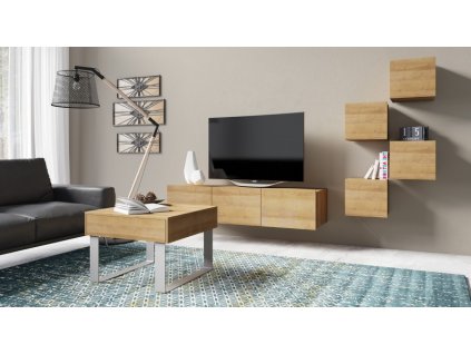 Obývací stěna CALABRINI XV - Dub zlatý / Dub zlatý