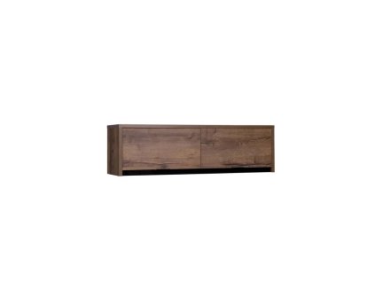 Nástěnná skříňka DENVER - Dub Monaster / Černý lesk - 120cm