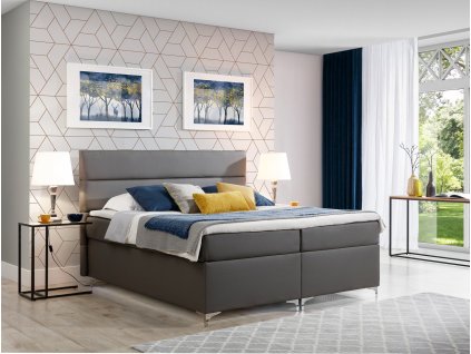 Čalouněná postel boxspring AMADEO - Soft Eko kůže 29 - 180x200 cm