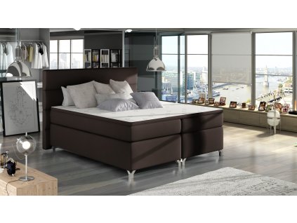 Čalouněná postel boxspring AMADEO - Soft Eko kůže 66 - 140x200 cm