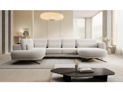 Rohová sedací souprava do U - ILUSIO XL - 346 cm