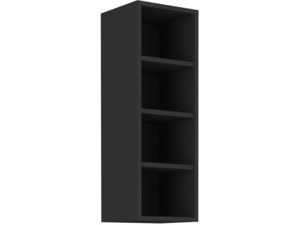 Kuchyňská linka ARIA - Grafit / Černá - 30 horní regál (30 G-90 OTW)