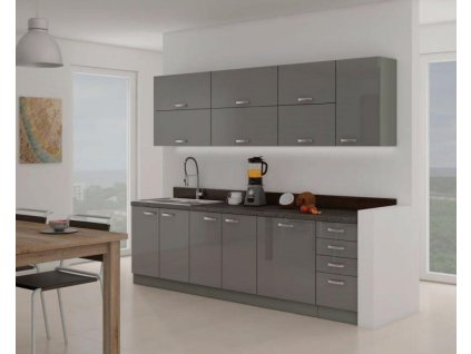 kuchyňská linka Grey - sestava 260cm