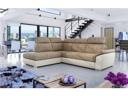 Rohová sedací souprava LORETO - Berlin 3 / Soft Eko kůže 33, levý roh