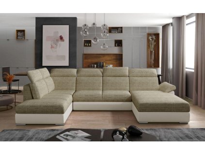 Rohová sedací souprava EVANELL - Berlin 3/ Soft Eko kůže 33 - pravý roh