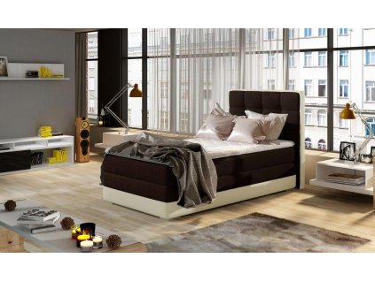 postel boxspring ASTER, 90x200cm, Sawana 26/ Soft Eko kůže 33, levá strana