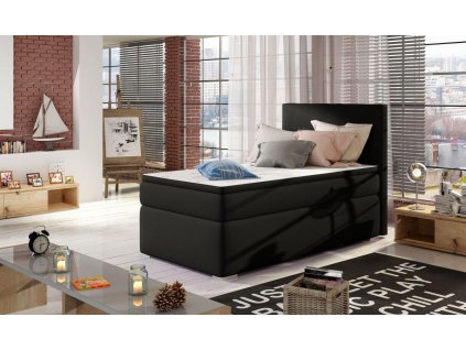 Postel boxspring ROCCO - Soft Eko kůže 11 - 90x200cm - Levé otevírání