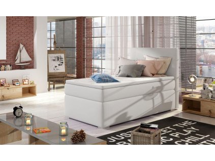 Postel boxspring ROCCO - Soft Eko kůže 17 - 90x200cm - Levé otevírání