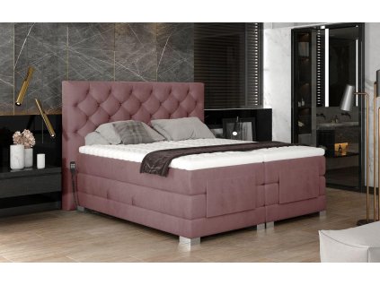 Dvoulůžko boxspring CLOVER - Mat Velvet 63-140x200cm