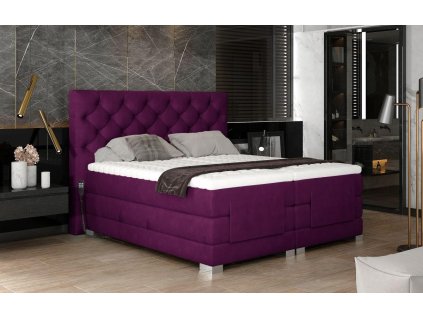 Dvoulůžko boxspring CLOVER - Mat Velvet 68-140x200cm