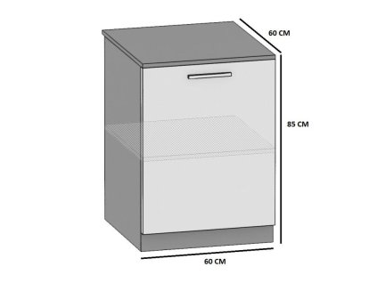 kuchyně BELINI - dolní plná 1F - SD/60 - matné dvířka