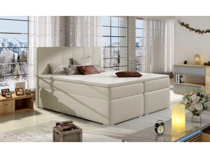 Dvoulůžko boxspring BOLERO - Soft Eko kůže 33 - 160x200cm