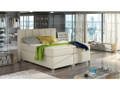 dvojlůžko boxspring BASILIO - Soft Eko kůže 33 - 140x200cm