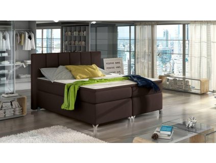 dvojlůžko boxspring BASILIO - Soft Eko kůže 66 - 140x200cm