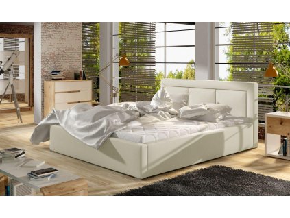 Čalouněná postel BELLUNO - Soft Eko kůže 33 - 160x200cm - Dřevo
